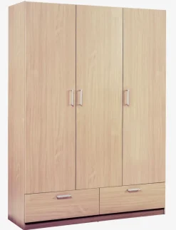 Kledingkast ELLESTED 144x200 3 deuren 2 lades eiken kleur