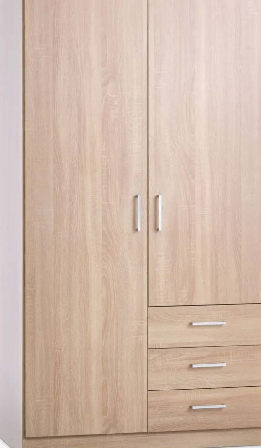 Kledingkast FANDRUP 97x176 2 deuren 3 lades licht eiken