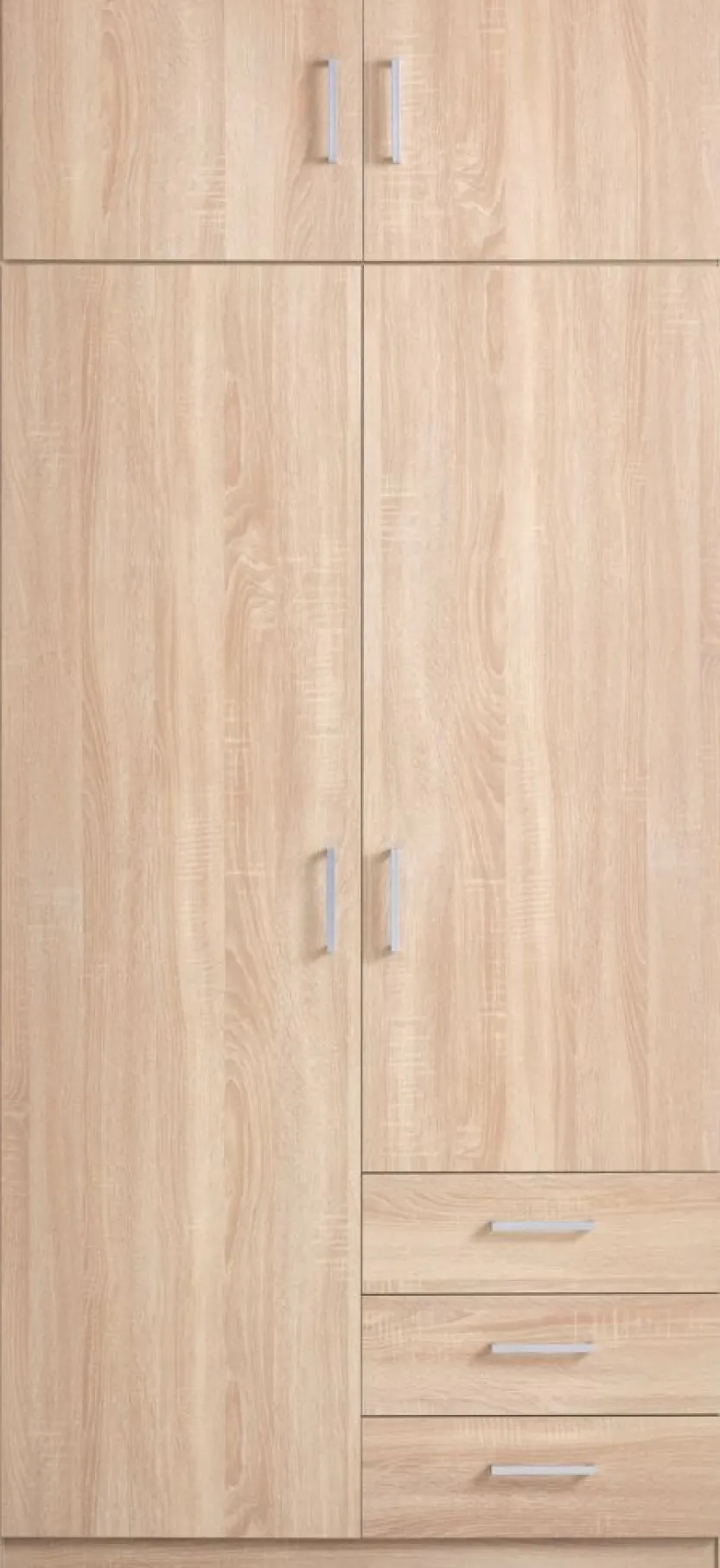 Kledingkast FANDRUP 97x176 2 deuren 3 lades licht eiken