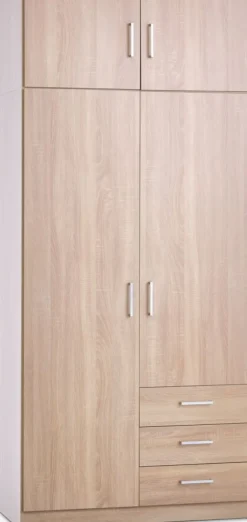 Kledingkast FANDRUP 97x176 2 deuren 3 lades licht eiken
