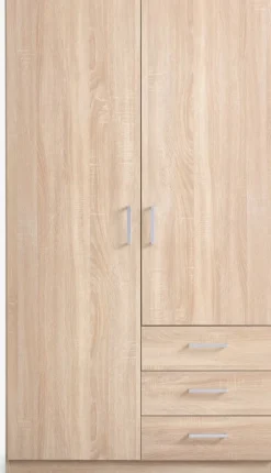 Kledingkast FANDRUP 97x176 2 deuren 3 lades licht eiken