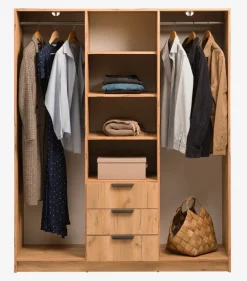 Kledingkast JENSLEV 144x176 eiken