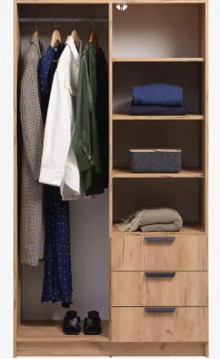 Kledingkast JENSLEV 96x176 eiken