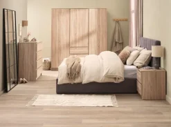 Kledingkast LIMFJORDEN 180x200 licht eiken kleur