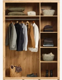 Kledingkast LINTRUP 157x220 3 deuren eiken kleur