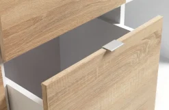 Kledingkast NAUTRUP 149x200 3 deuren eiken kleur/wit