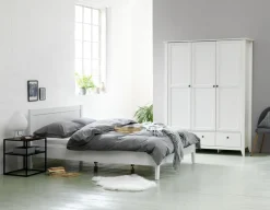 Kledingkast NORDBY 150x200 3 deuren 3 lades wit