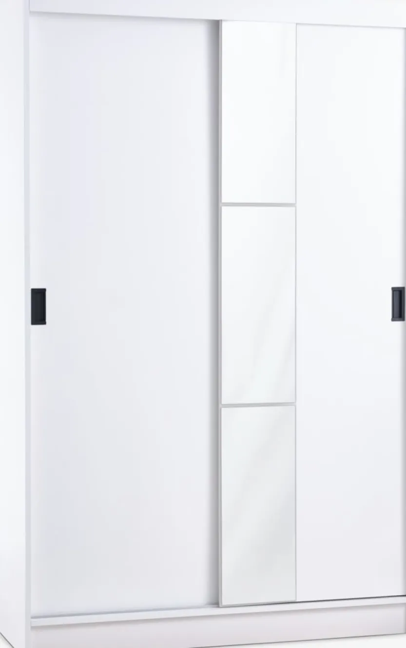 Kledingkast ODDER 120x201 met spiegel wit