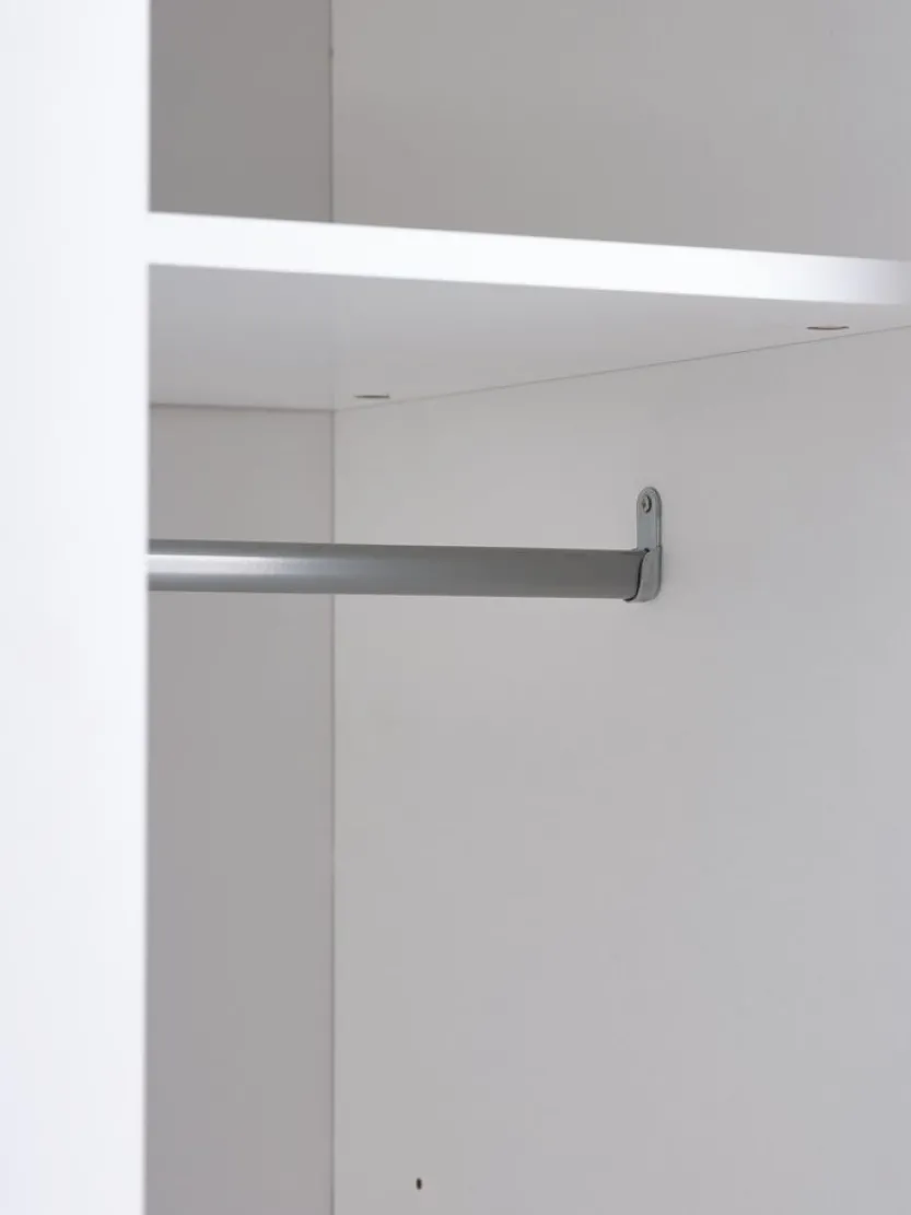 Kledingkast ODDER 120x201 met spiegel wit