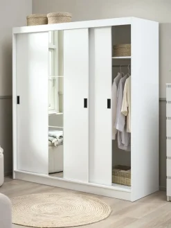 Kledingkast ODDER 179x201 met spiegel wit