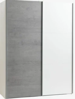 Kledingkast TARP 151x201 beton/wit