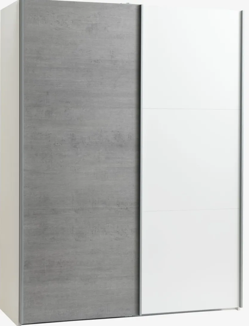Kledingkast TARP 151x201 beton/wit