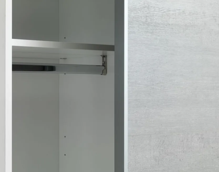 Kledingkast TARP 151x201 beton/wit