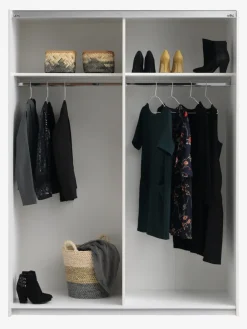 Kledingkast TARP 151x201 beton/wit