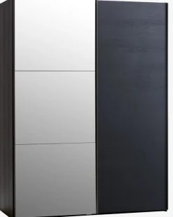 Kledingkast TARP 151x201 met spiegel zwart