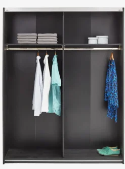 Kledingkast TARP 151x201 met spiegel zwart