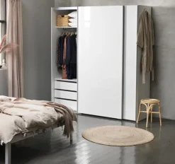 Kledingkast TARP 202x221 wit hoogglans