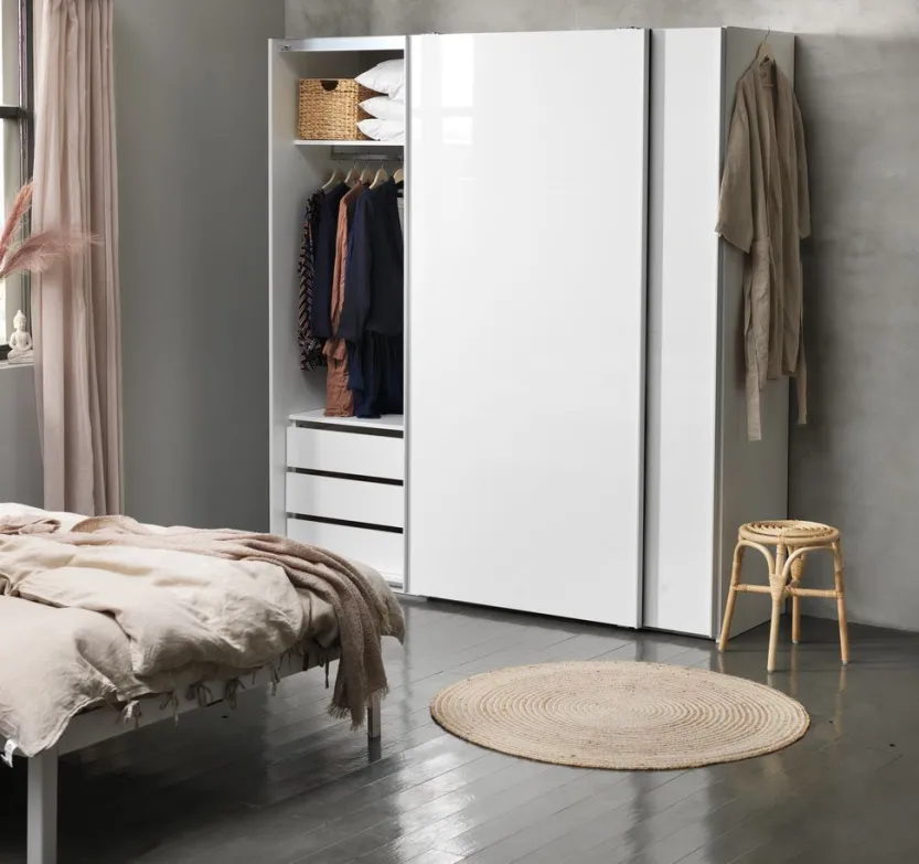 Kledingkast TARP 202x221 wit hoogglans