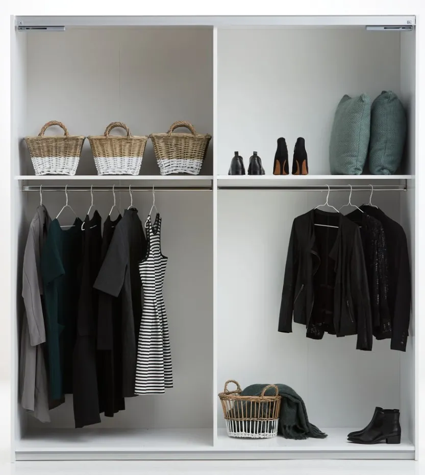 Kledingkast TARP 202x221 wit hoogglans