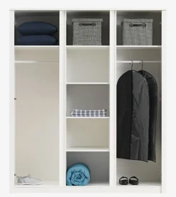 Kledingkast VEDDE 167x197 met spiegel wit