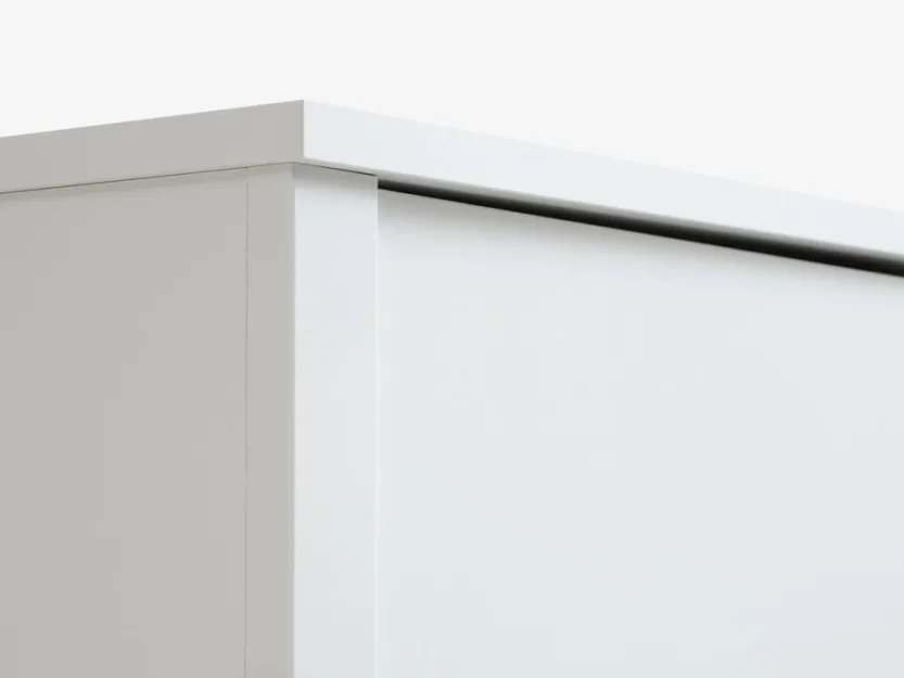 Kledingkast VEDDE 220x197 met spiegel wit