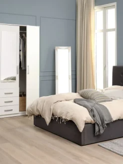 Kledingkast VELLERUP 151x200 combi wit