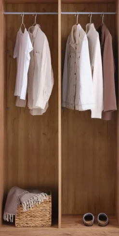 Kledingkast VIBY 101x200 2 deuren naturel eiken kleur