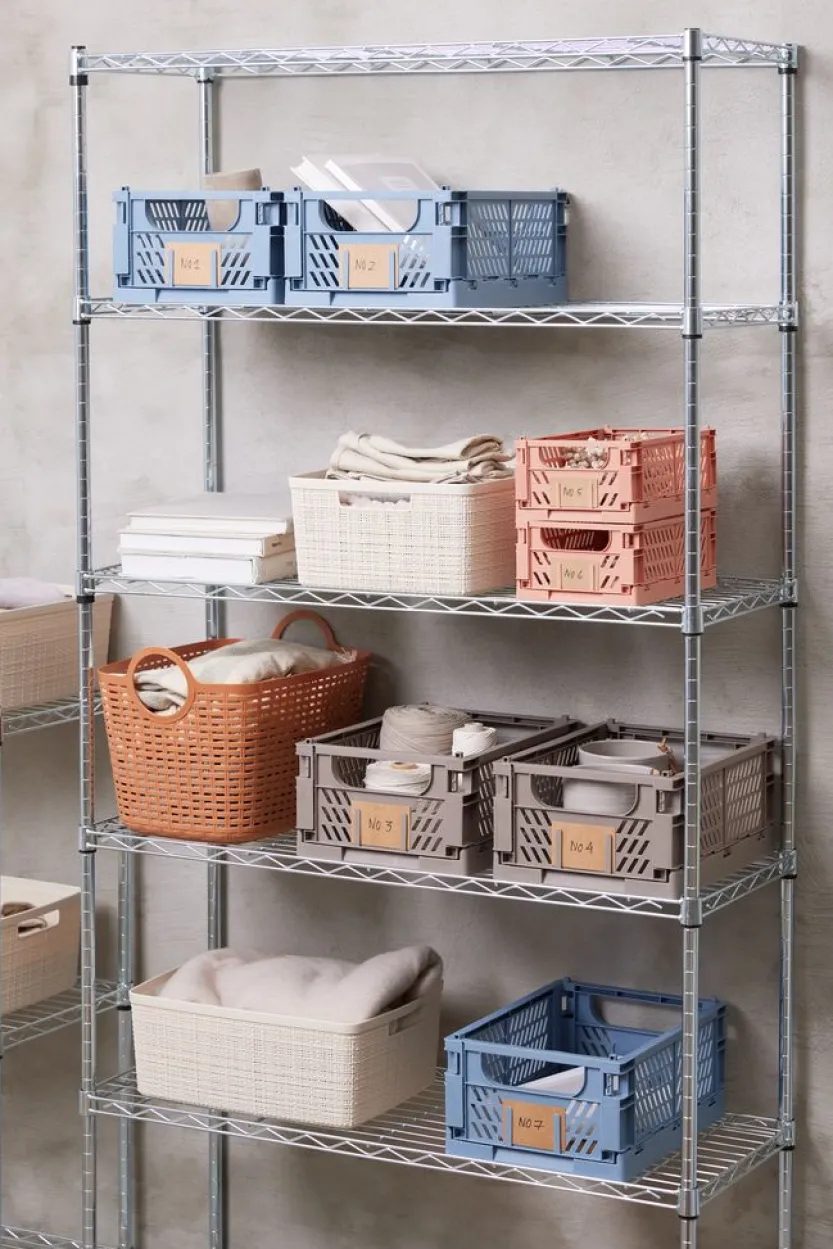 Krat MILAS B16xL25xH10 opvouwbaar koraal