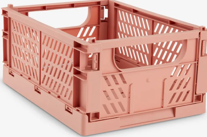 Krat MILAS B25xL34xH15 opvouwbaar koraal