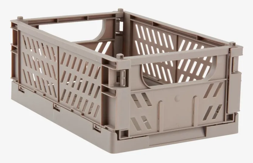 Krat MILAS B16xL25xH10cm opvouwbaar grijs