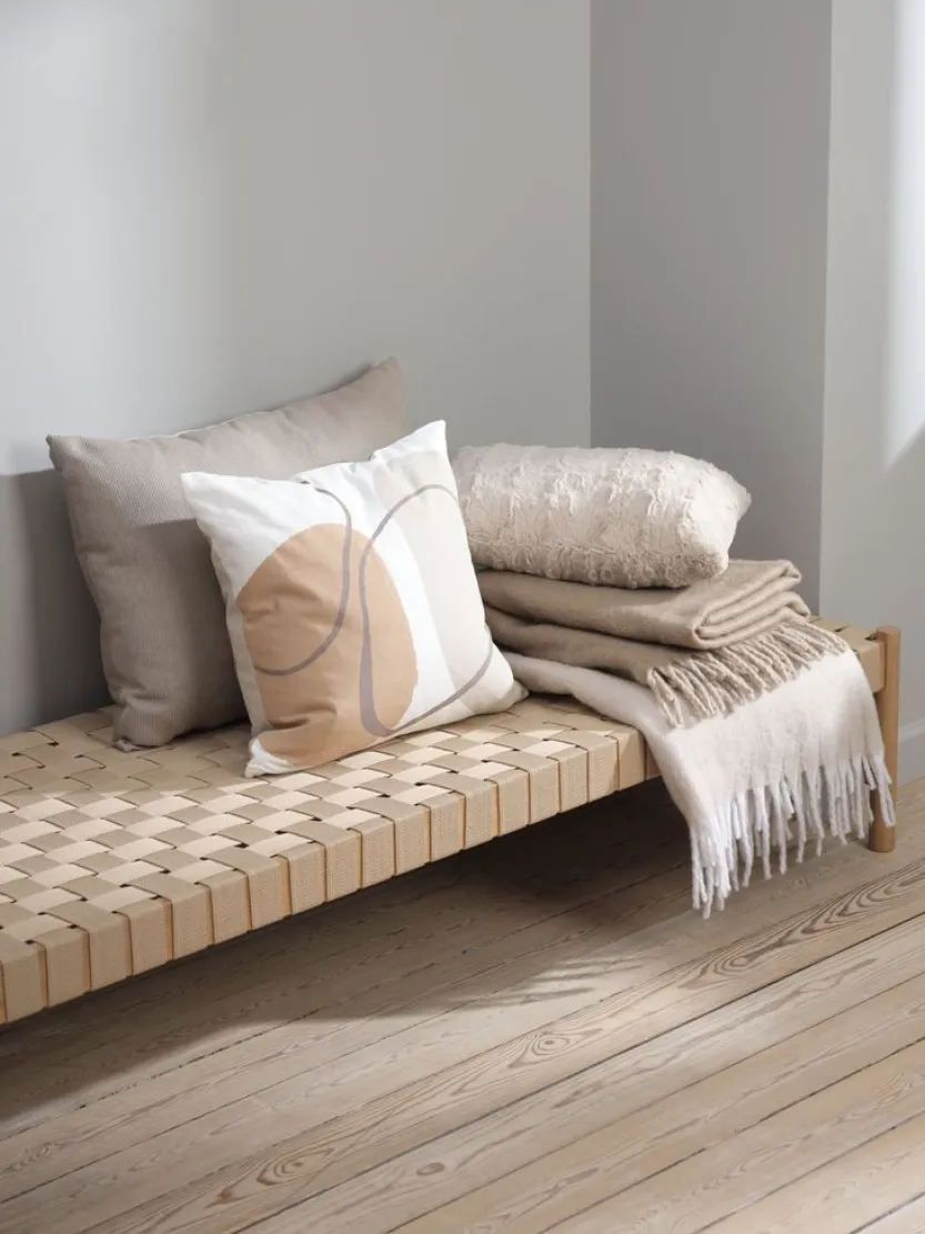 Kussenhoes POPPEL 50x50 wit/beige