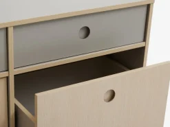 Ladekast ANNISSE 3+3 lades grijs/naturel