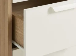 Ladekast JENSLEV 4 lades 1 deur eiken/wit