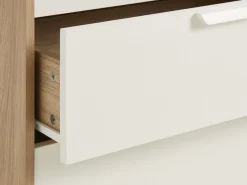 Ladekast JENSLEV 4 lades eiken/wit