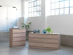 Ladekast LIMFJORDEN 3+3 lades licht eiken kleur