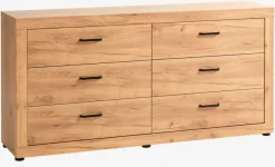 Ladekast LINTRUP 3+3 lades eiken