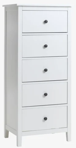 Ladekast NORDBY 5 lades wit