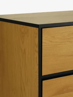 Ladekast ODENSE 3+3 lades eiken/zwart