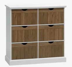 Ladekast OLDEKROG 6 lades eiken kleur/wit