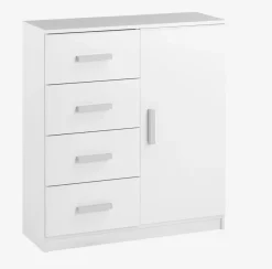 Ladekast TAPDRUP 4 lades 1 deur wit