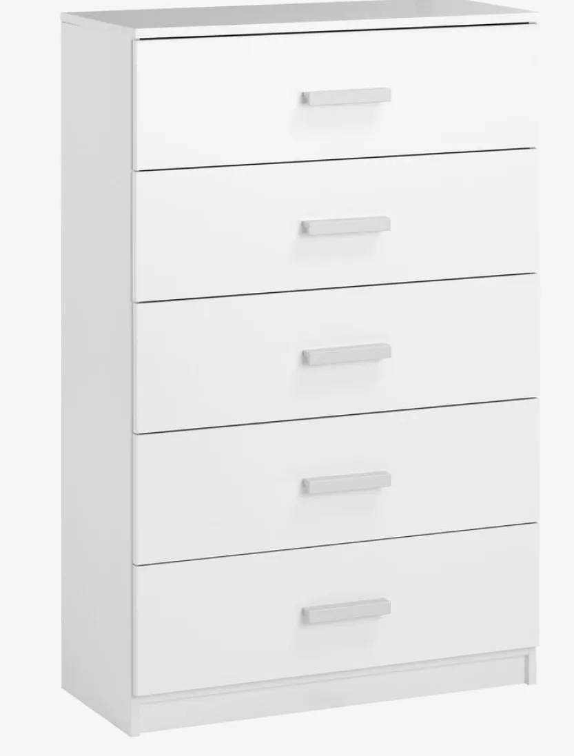 Ladekast TAPDRUP 5 lades breed wit