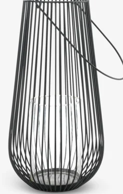 Lantaarn MELIAS Ø24xH46cm zwart