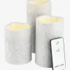 LED kaars LAVA wit 3 stuks