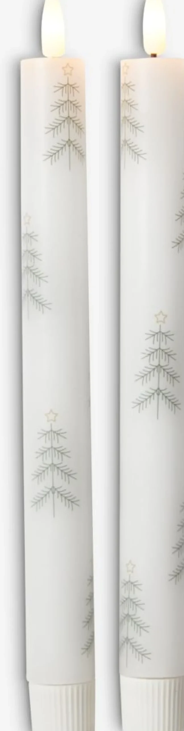 LED kaars MERLINIT H24cm 2 stuks wit en groen