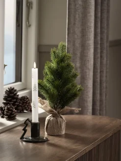 LED kaars MERLINIT H24cm 2 stuks wit en groen