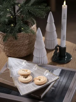 LED kaars MERLINIT H24cm 2 stuks wit en groen