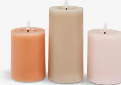 LED kaars TERKEL H13/15/18cm 3 stuks