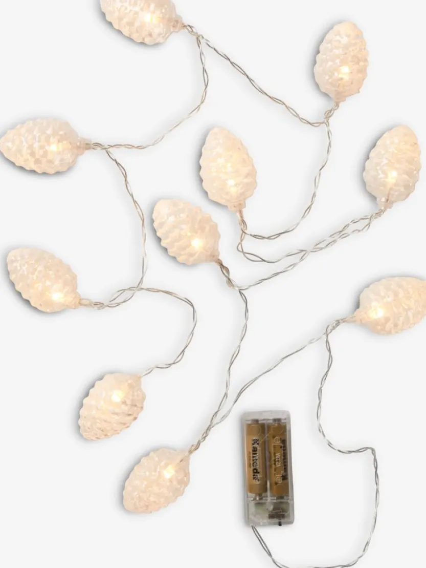 LED lichtsnoer OPALIT 10LED dennenappels en timer