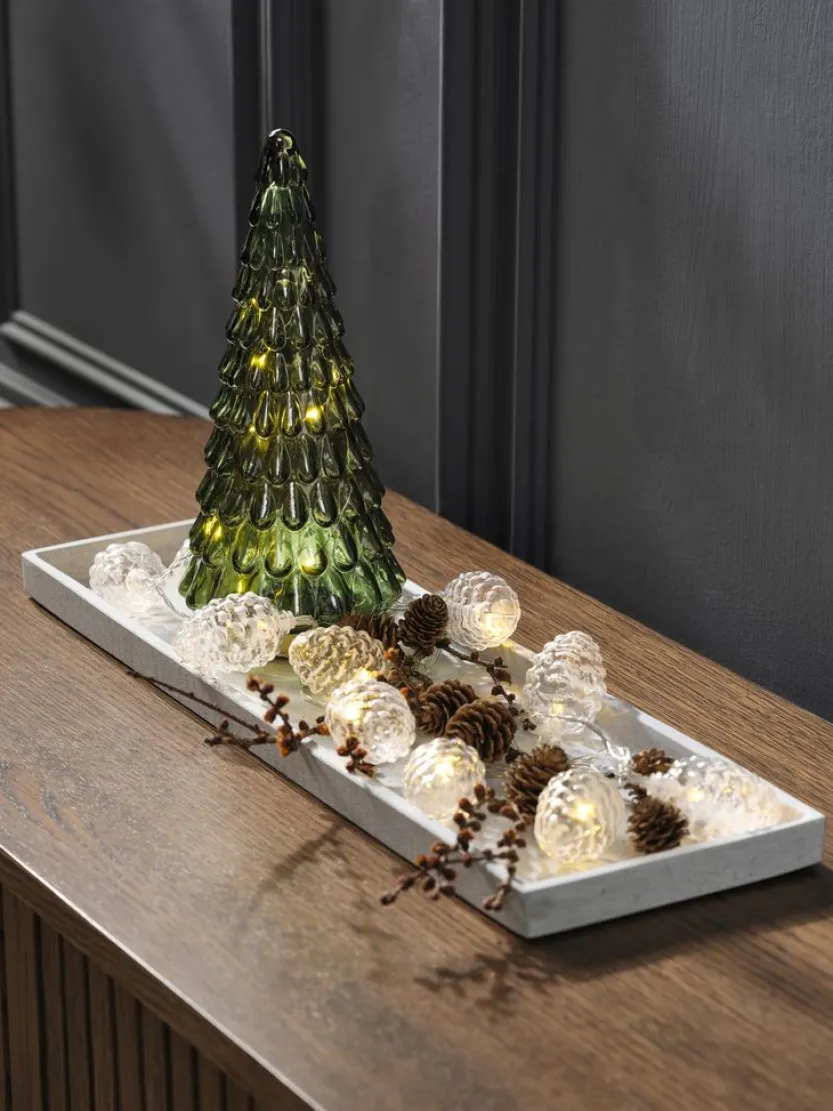 LED lichtsnoer OPALIT 10LED dennenappels en timer