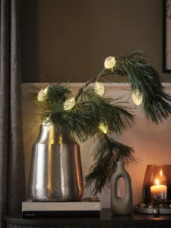 LED lichtsnoer OPALIT 10LED dennenappels en timer